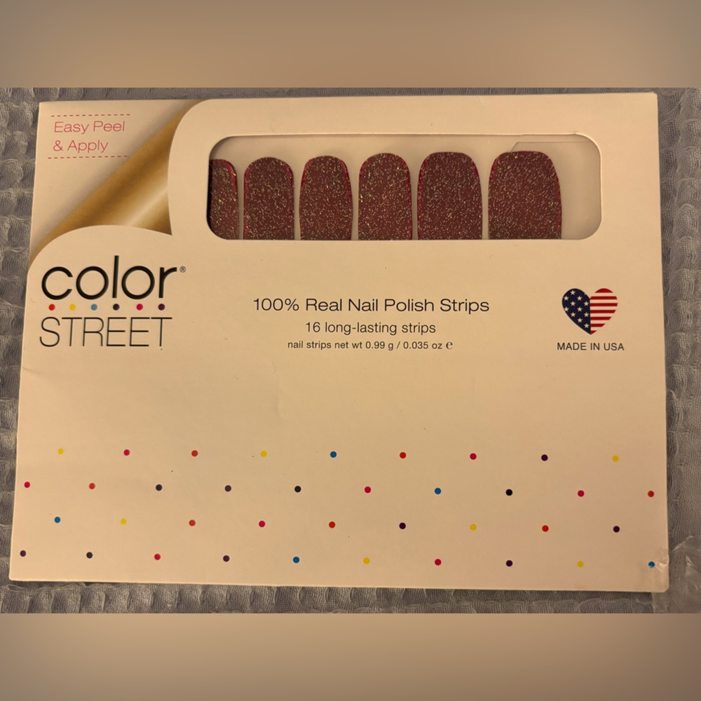 Color Street nail polish strips “black cherry bon bon”